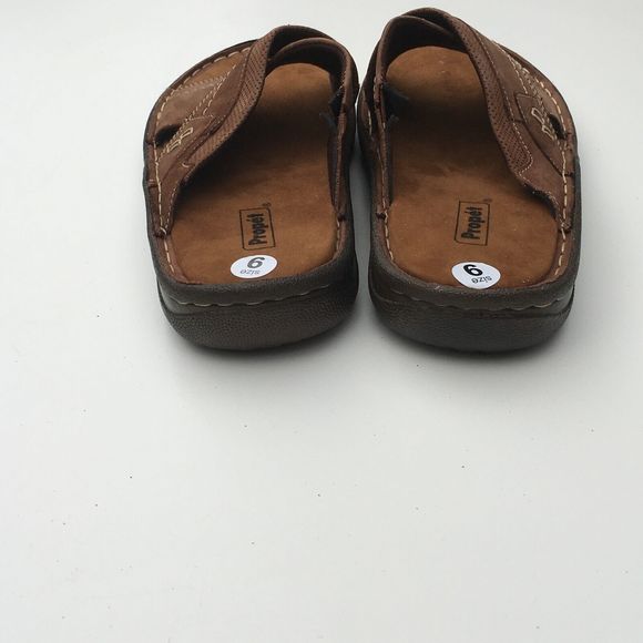 Propet Mens Brown Slide On Sandals Size 9 EU 43  NEW main image 3